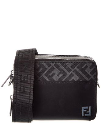 Fendi Fendi Squared Ff & Leather Camera Case Organizer