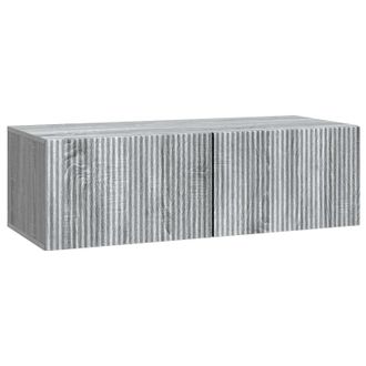 vidaXL Mueble Para Tv De Pared Gris Sonoma 98 X 41 X 30 Cm Vidaxl