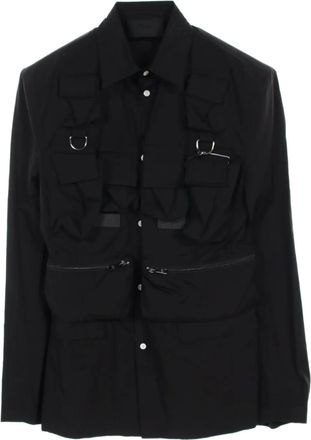 Prada Giacca-camicia monopetto anni 2020 - Nero