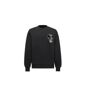 Moncler Mascot Patch Cotton Sweatshirt Black Size 3XL