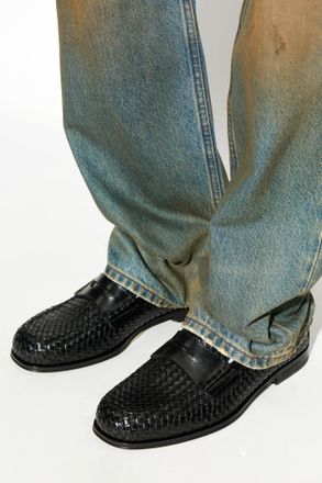 Dsquared2 Leather Shoes Type Loafers, Mens, Black