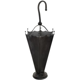 Wanderlust Deco Parag&uuml;ero De Metal Negro 32.5x28.5x81.5h Cm