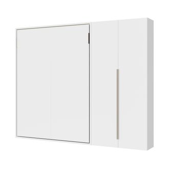 Itamoby Letto Francese Verticale A Scomparsa Versia Sof&agrave; 140 Con Armadio Dx 2 Ante Bianco