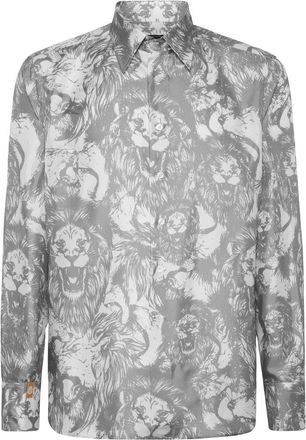 Billionaire Boys Club Gold Cut Silk Shirt - Heren - Casual Overhemden - Wit - L - Overhemden