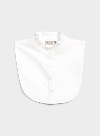 Fransa Womens Ruffle faux mock neck collar