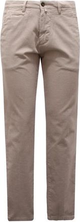 BRIGLIA 1949 Fluweel Gestreepte Broek Slim Fit - Heren - Chinos - Beige - W31 - Katoen - Broeken