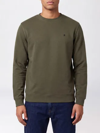 Dondup Felpa girocollo in cotone con logo a contrasto