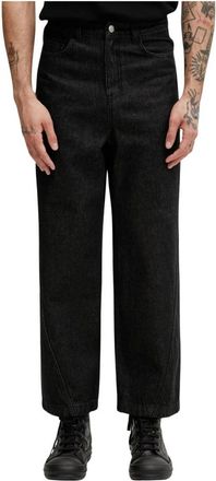 Ader Error Jeans met patchdetails - Heren - Regular Fit Jeans - Zwart - M - Katoen - Jeans