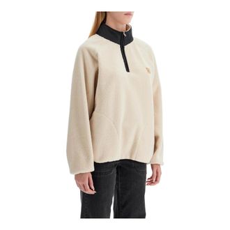 A.P.C. A.p.c., Hoodies & sweatvesten, Dames, Beige, M, Polyester, Cozy Island Fleece Sweatshirt