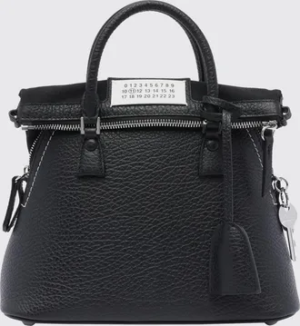 Maison Margiela Borsa 5AC in pelle a grana e canvas