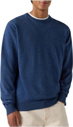 Saint Barth Maglione Girocollo Regent Merinocash - - Knitwear - Uomo - Blu - M