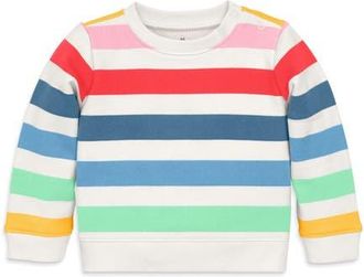 primary Baby Sweatshirt in Ivory Candy Stripe at Nordstrom, Size 12-18M