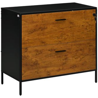 HOMCOM Cajonera de oficina 80x39x73.5 cm marr&oacute;n