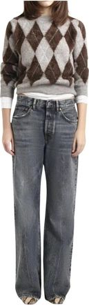 Washington Dee-Cee Purity Wide Jeans - Dames - Loose Fit Jeans - Grijs - W25 - Denim - Jeans