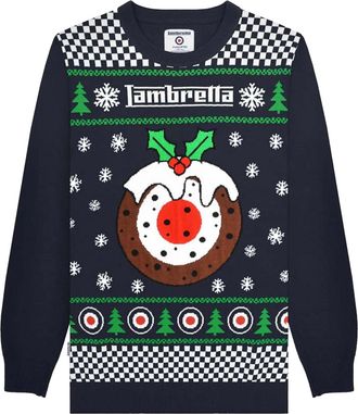 Lambretta Heren AW25 Target Kersttrui (Marine)