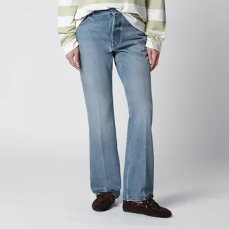 Miu Miu Pantaloni in denim washed azzurri