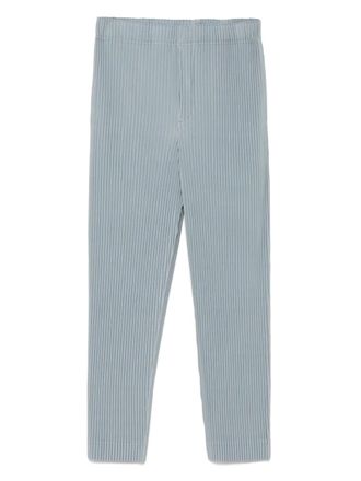 Homme Pliss&eacute; Issey Miyake pleated straight-leg trousers - Blue