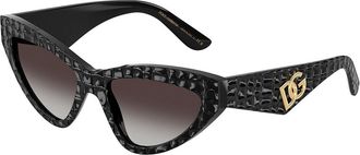 Dolce & Gabbana DG4439 32888G Womens Sunglasses Black Size 55
