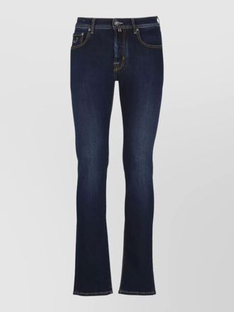 Jacob Cohen straight leg jeans trousers handkerchief detail