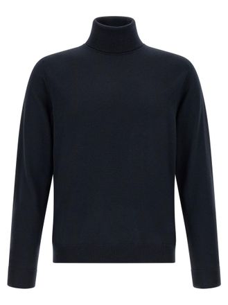 Zanone Navy Blue Turtle Neck Sweater