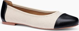 Hotter Womens Ingrid Womens Wide Fit Ballerina Pumps - Natural Black Textil - Size: 4.5
