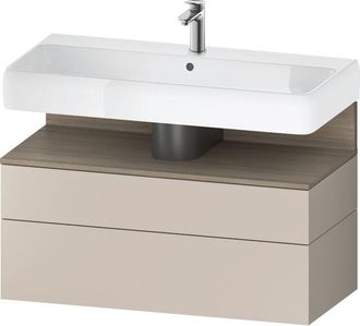 Duravit Duravit - Qatego Mueble Bajo Lavabo, 1 Extra&iacute;ble Y 1 Caj&oacute;n