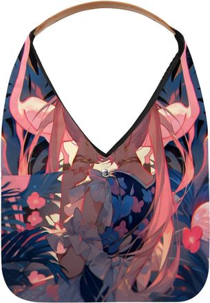 Generic Flamingo Girl Reusable Lightweight Grocery Bags - Foldable Into Compact Pouch, Washable & Sturdy, Multipurpose for Shopping and Travel