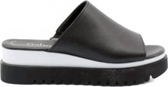 Gabor Womens Emily Slide Sandal In Black