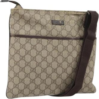 Gucci Pre-owned Canvas Cross Body Bag - Dames - Vintage Schoudertas - Beige - ONE Size - Vintage