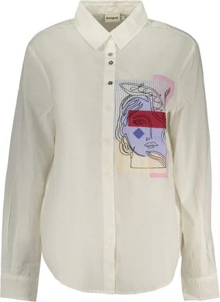 Desigual Camisa de Manga Larga Rin - Blouses & Shirts - Mujer - Blanco - XL