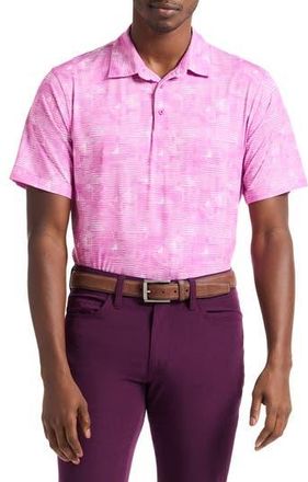 Robert Graham Norlen Geo Pattern Performance Golf Polo in Pink at Nordstrom Rack, Size Xxx-Large