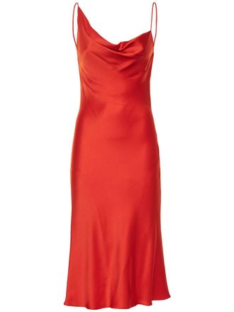 Stella McCartney Satin Spaghetti Straps Midi Slip Dress