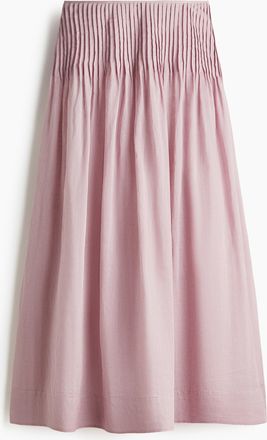 H&M Ramie-Jupe mit Biesen - Purple