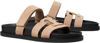 Tory Burch Ines Sport Slide Sandal in Malva /Perfect Black at Nordstrom, Size 8