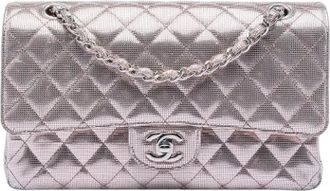 Chanel Pre-owned Classic Flap Schoudertas - Dames - Vintage Schoudertas - Grijs - ONE Size - Leer - Vintage