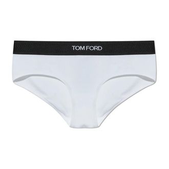 Tom Ford Cijfers met logo - Dames - Onderbroek - Wit - S - Ondergoed