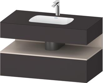 Duravit Duravit - Qatego Lavabo Encastr&eacute; Avec Meuble Sous-lavabo En