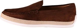 Tod's Su&egrave;de Loafer in Donkerbruin - Heren - Loafers - Bruin - 44 EU - Su&egrave;de - Schoenen