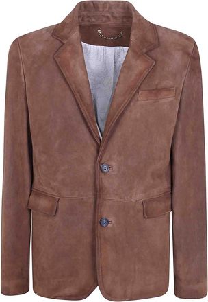 Golden Goose Journey MS Leather Jacket Robyn Waxed Suede