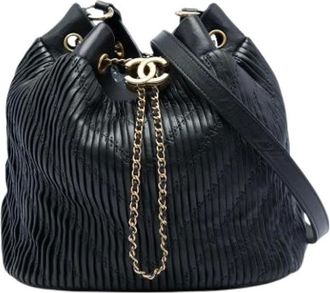 Chanel Pre-owned Pleated Bucket Bag - Pre-owned - Mujer - Negro - ONE SIZE