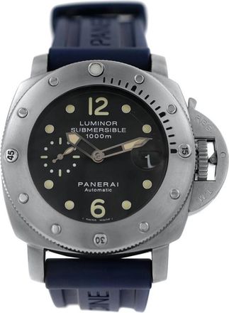 Officine Panerai Pre-owned Panerai Luminor 1950 Submersible 1000M Black Dial Mens Watch PAM00243