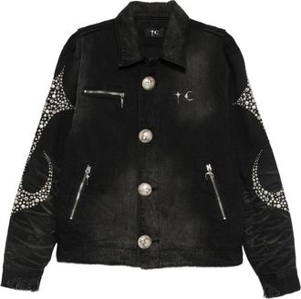 Thug Club Stud-embellished Denim Jacket