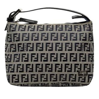 Fendi Pre-owned Vintage Mini Shoulder Bag - Dames - Pre-owned - Grijs - Maat: ONE Size Leer