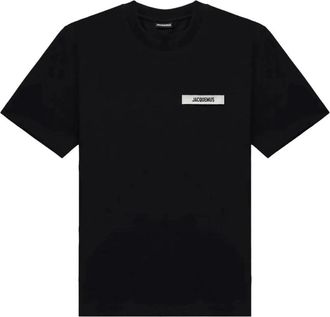 Jacquemus Gros Grain T-shirt - Heren - Tops - Zwart - Maat: 2XL Katoen