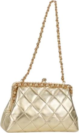 Chanel Pre-owned Vintage leren clutch - Dames - Vintage Clutch - Geel - ONE Size - Leer - Vintage