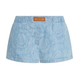 Versace Dames, Korte broeken, Blauw, Maat: W24 Denim