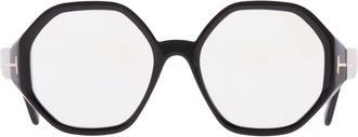 Tom Ford Blue Light Block Geometric Ladies Eyeglasses FT5967-B 001 53