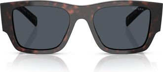 Prada 0pr 10zs Rectangular Tortoiseshell Acetate Prada Sunglasses