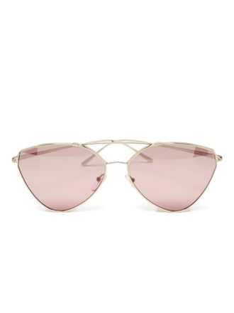 Prada Occhiali da sole geometrici - Oro