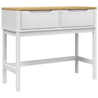 Berkfield Home Console Table FLORO White 89.5x36.5x73 cm Solid Wood Pine